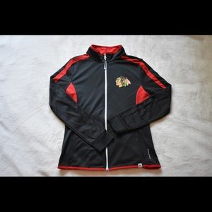 Majestic Blackhawks zip up
